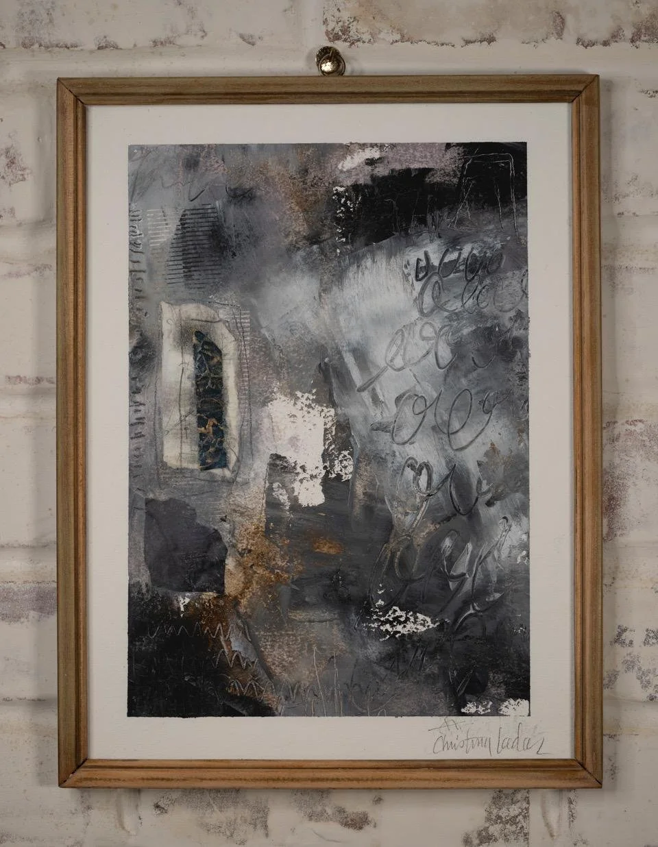 Study - Neutrals - Antique Wood Frame