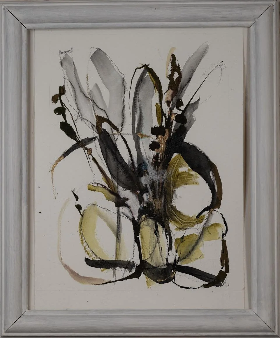 Blades - Original Art with Vintage Frame