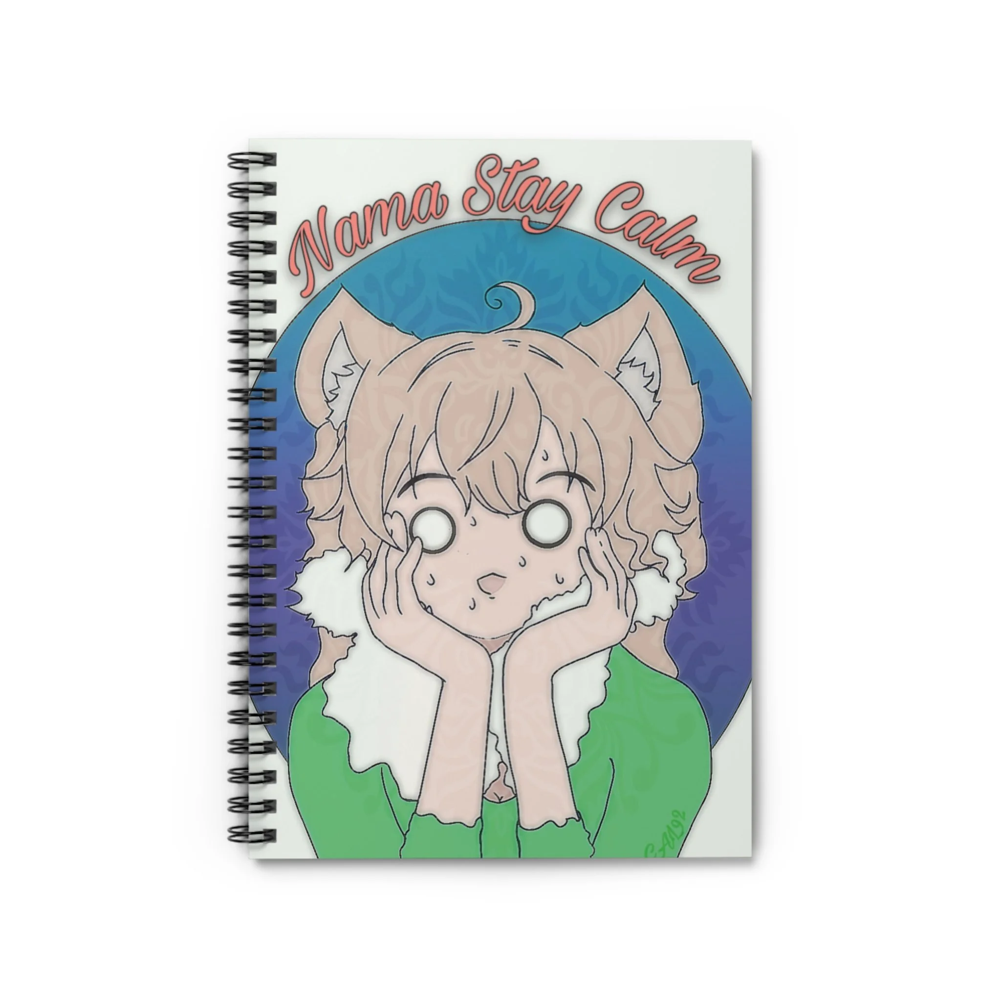 Spiral Notebook, Nama Stay Calm Journal, Meditation Notebook, Mindfulness Diary
