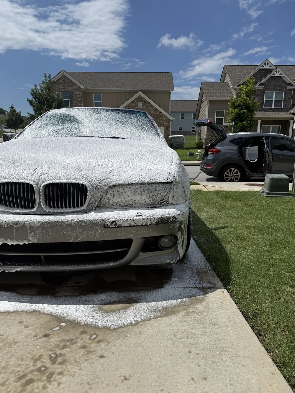 BMW sedan: foam pre-wash, by CMPLX Detailing