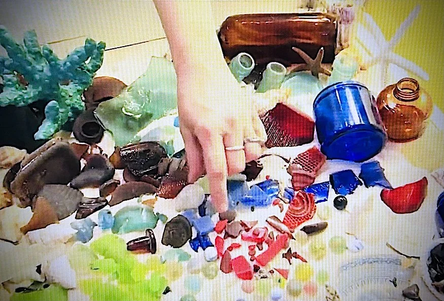 Seaglass jewelry artist Aimee Wiles Banion discusses her vast collection of beachglass, antique bottles, shells, and other beachfinds.