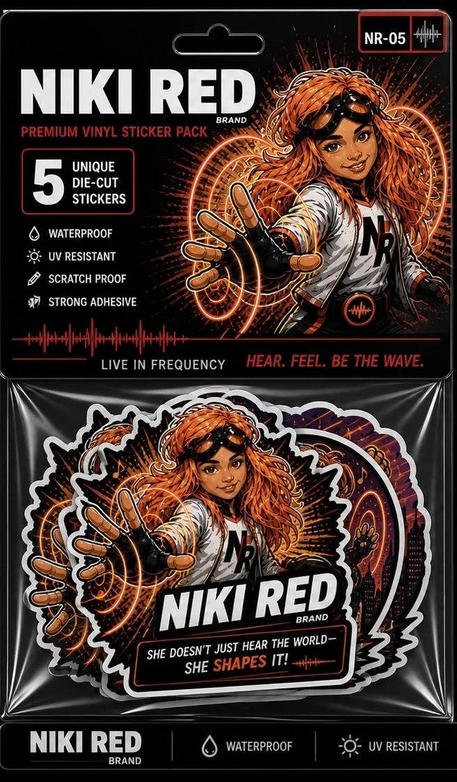 Niki Red Big O Sticker Pack