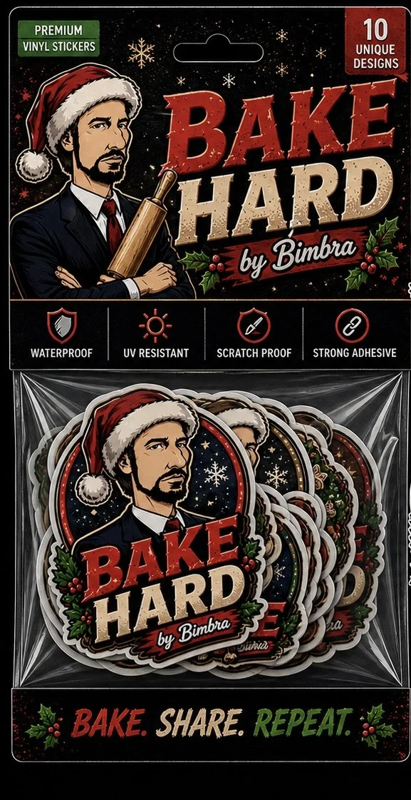 Bake Hard Sticker Pack
