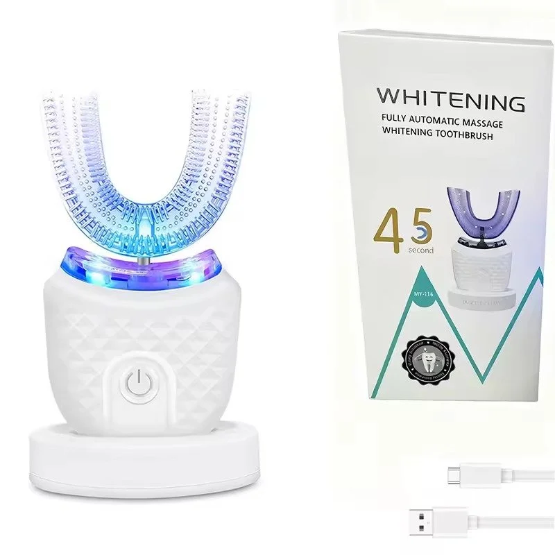 360° Ultrasonic U-Shaped Whitening Toothbrush – Wireless Sonic Automatic Electric Brush Kit