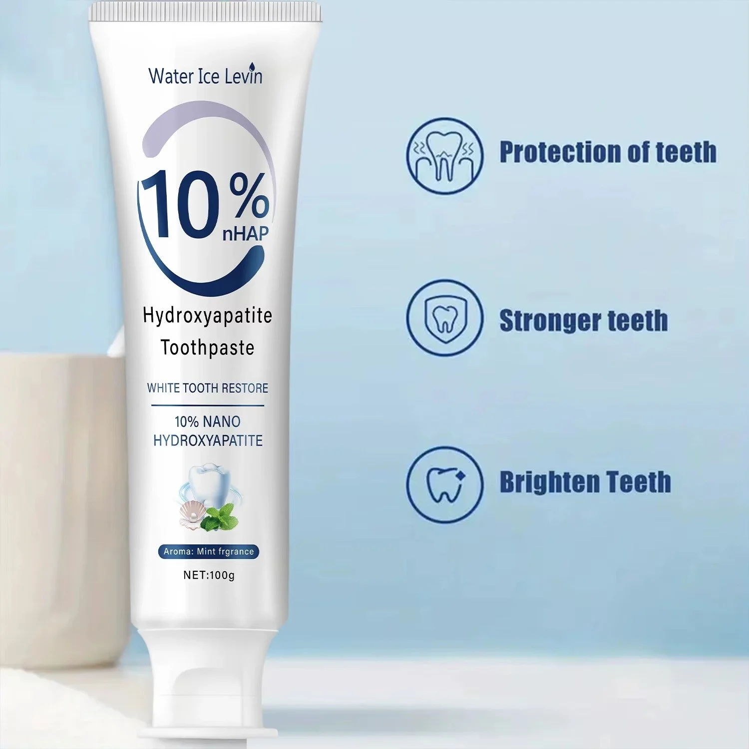 10% Nano Hydroxyapatite Whitening Toothpaste – Enamel Support, Deep Clean & Fresh Mint Protection | 100g
