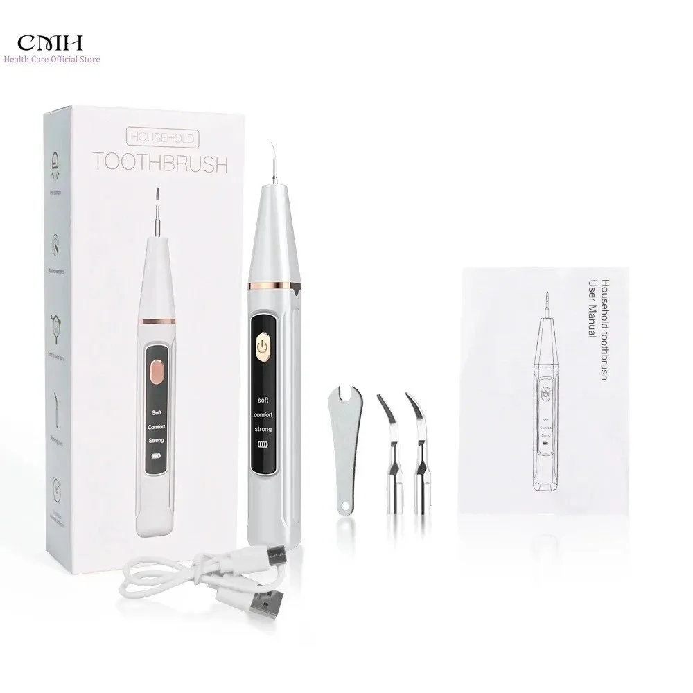 Ultrasonic Teeth Cleaner & Tartar Remover – Portable Type-C Rechargeable Dental Stain Eraser