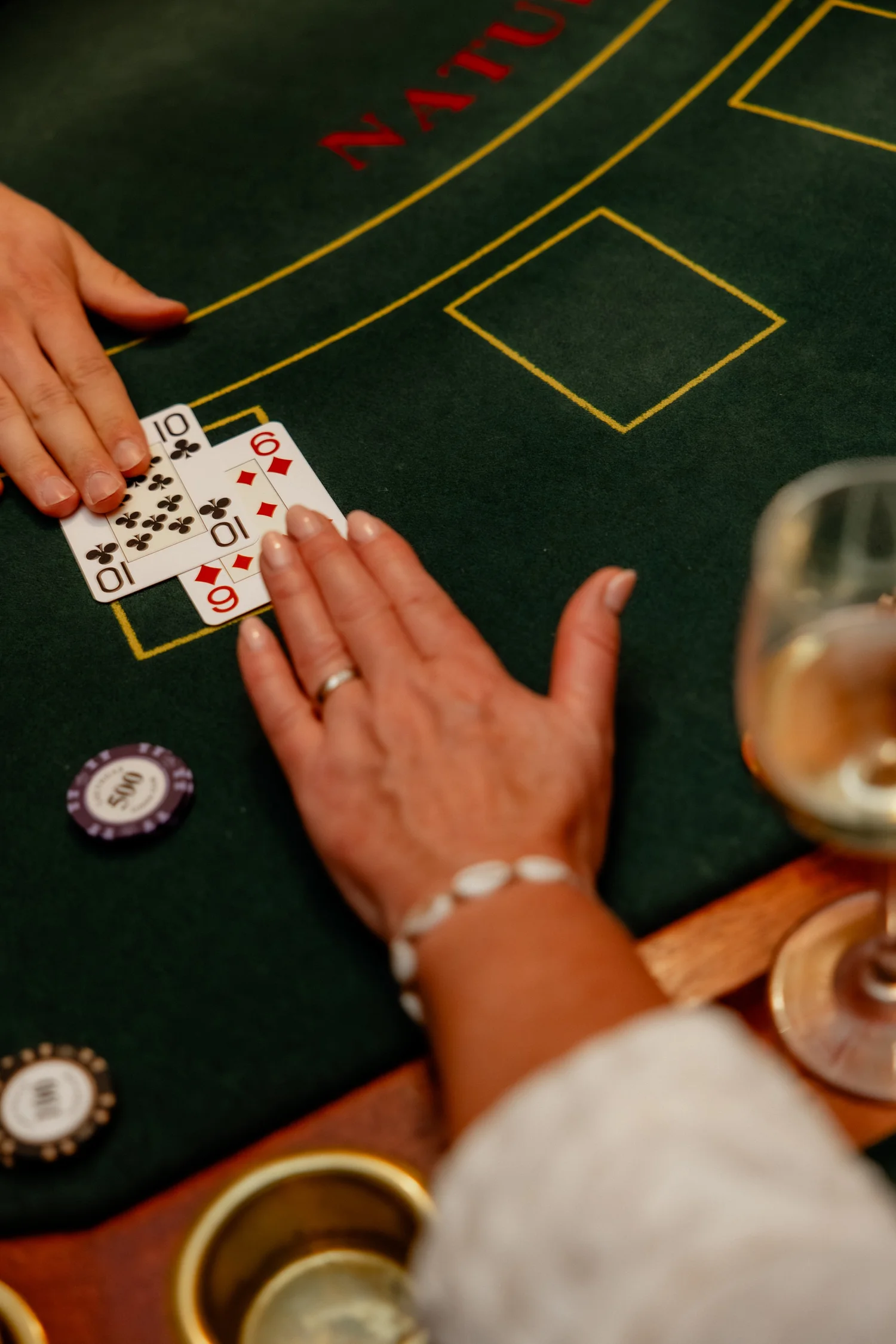 Casino tafel opgebouwd op eigen locatie