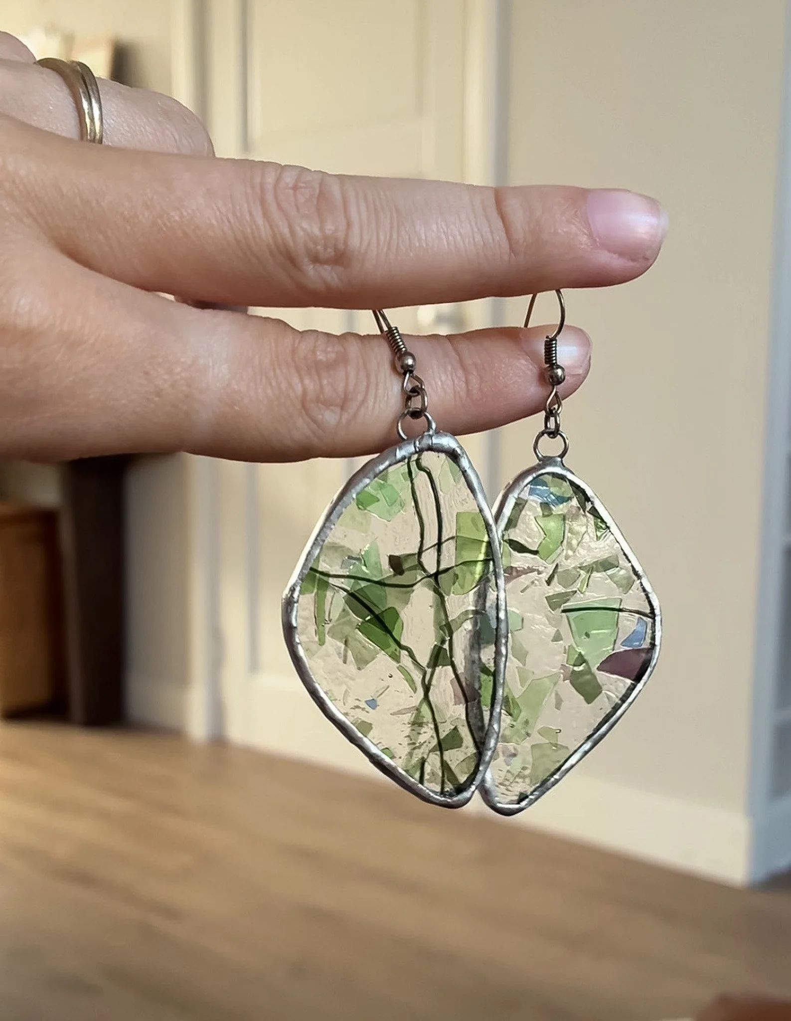 Organic Confetti Glass Earrings