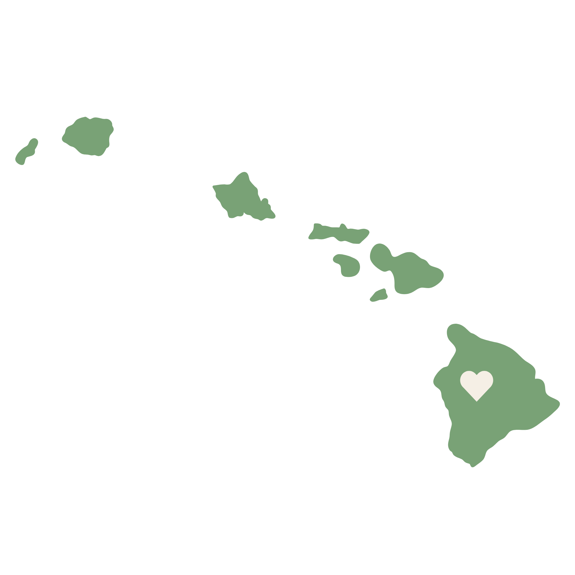 Hawaii state silhouette