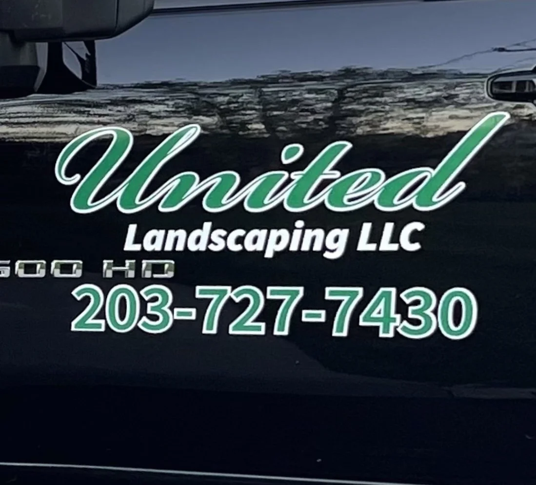 Fleet lettering for United Landscaping in CT