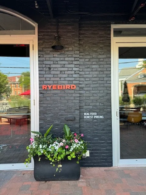 RYEBIRD  Fairfield, CT  Raised lettering on brick