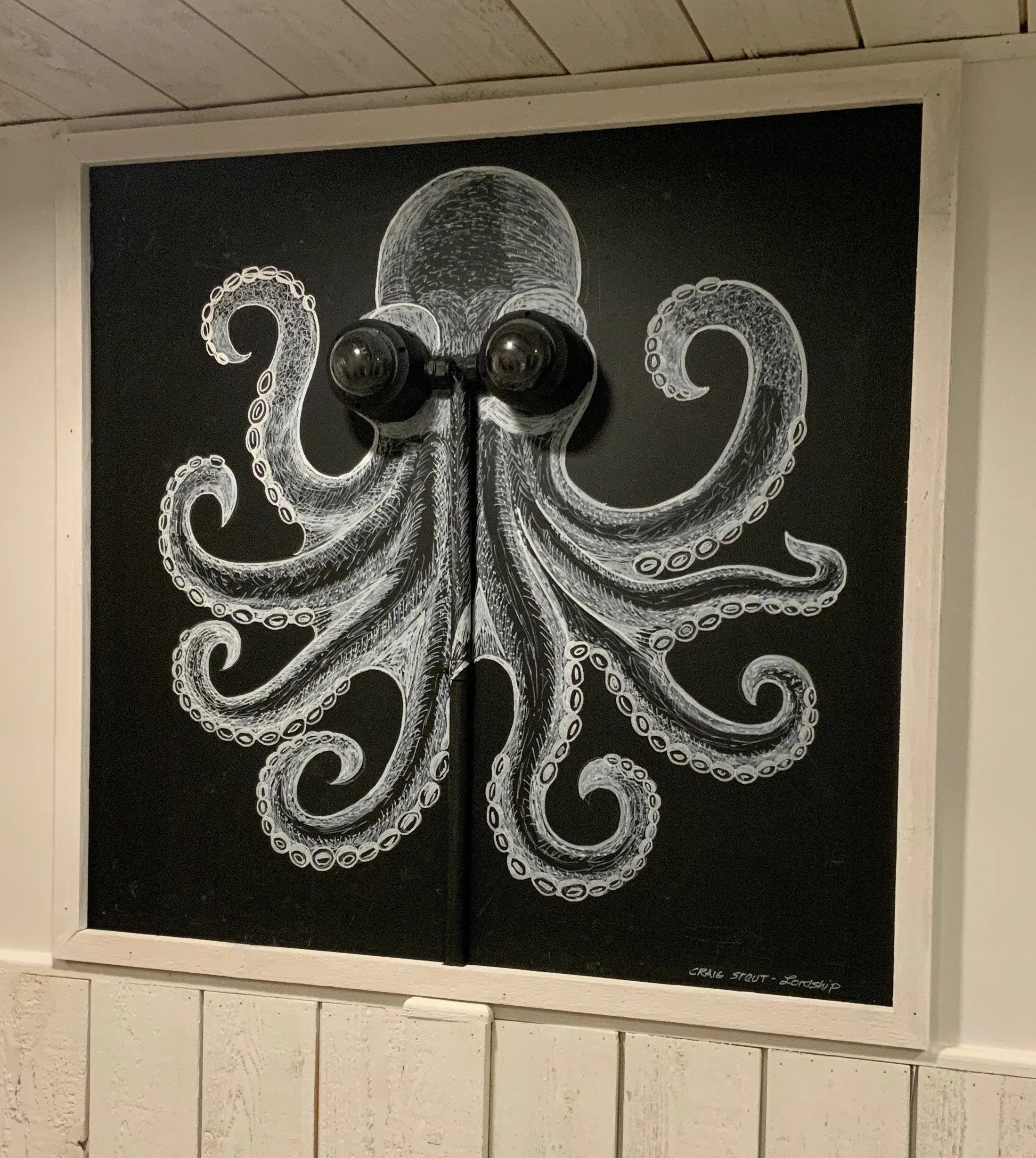 Client Requested Octopus design to include two security cameras in hallway at the Surfside Hotel in Stratford, CT.