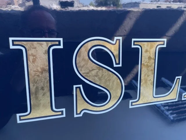 Triple layered cast vinyl with 22K Florentine Real Gold brand lettering
