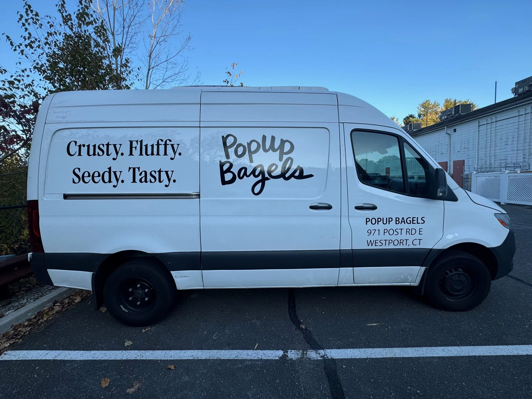 Fleet lettering for Pop Up Bagels in CT