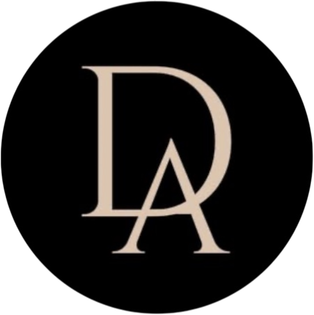 Stylized logo with overlapping letters D, A, and R on a black background.