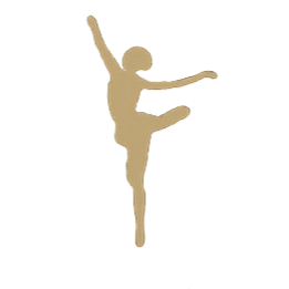 Silhouette of a person performing a ballet dance on a black background