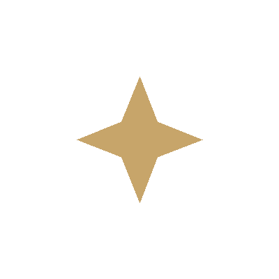 A gold star with a black background.