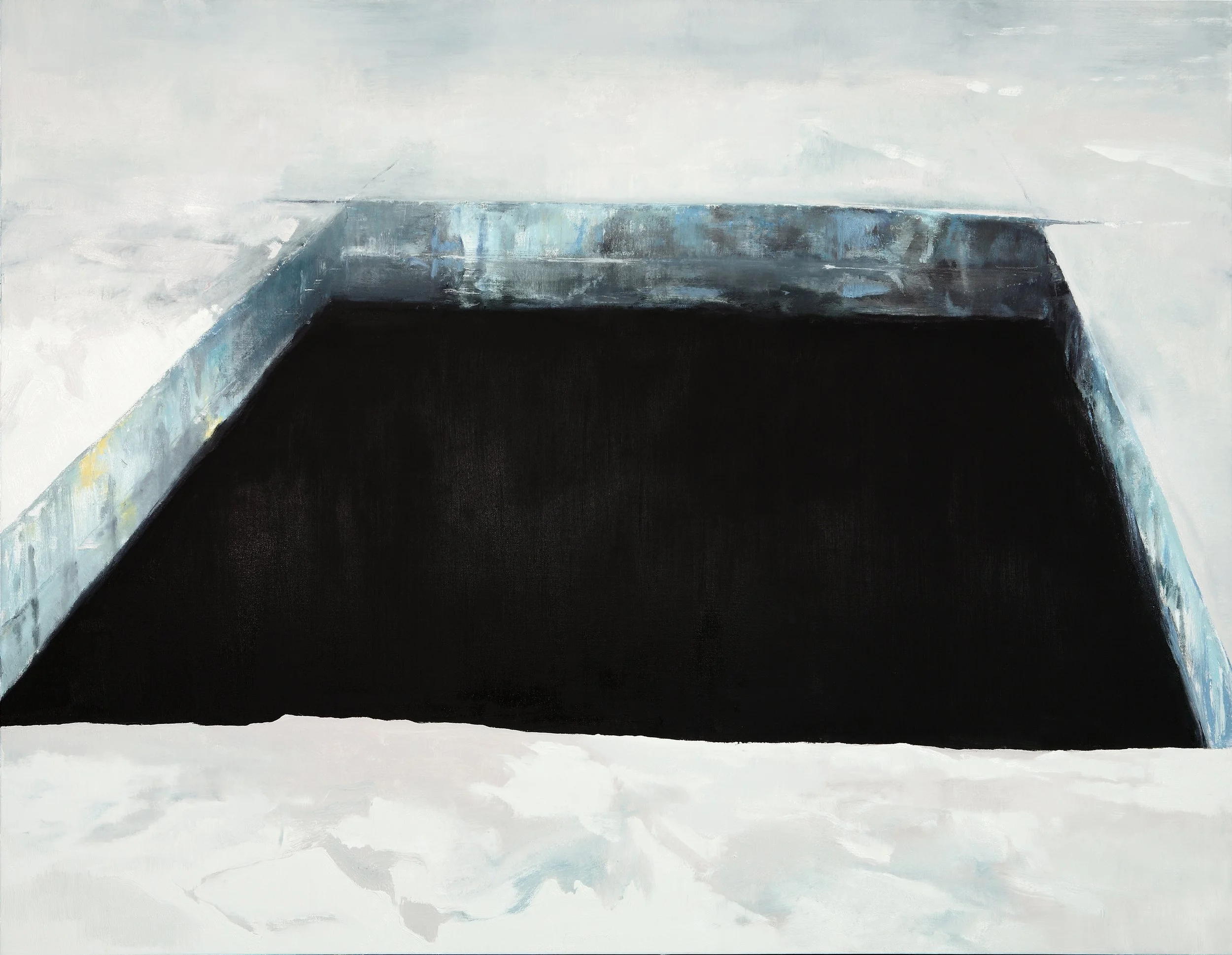 "Ice Cut (1932)," 2010, oil on linen, 62 x 80 inches. Hood Museum of Art, Dartmouth: Purchased through the Virginia and Preston T. Kelsey 1958 Fund and the Contemporary Art Fund; 2015.24.1