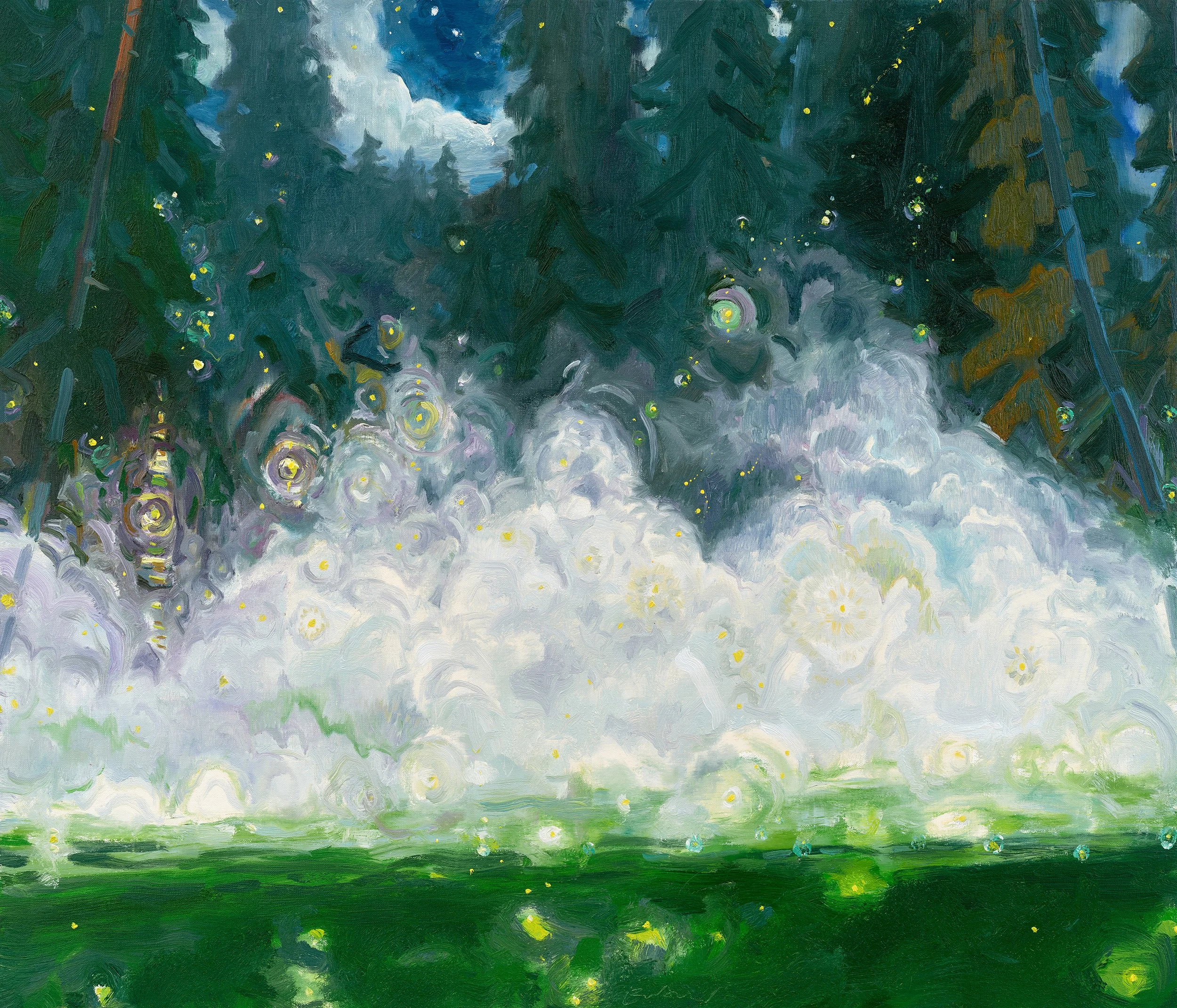 "Orion Mists and Fireflies No. 1," 36 x 42 inches