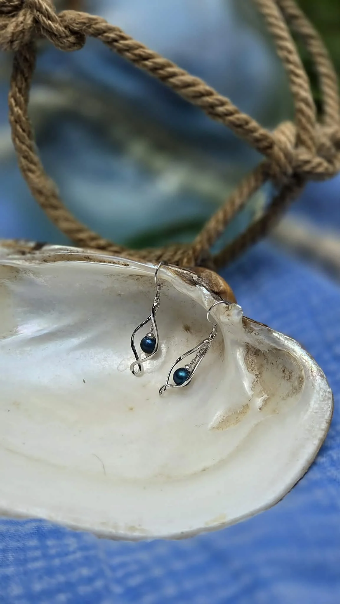 Twist Pearl Drop Earrings