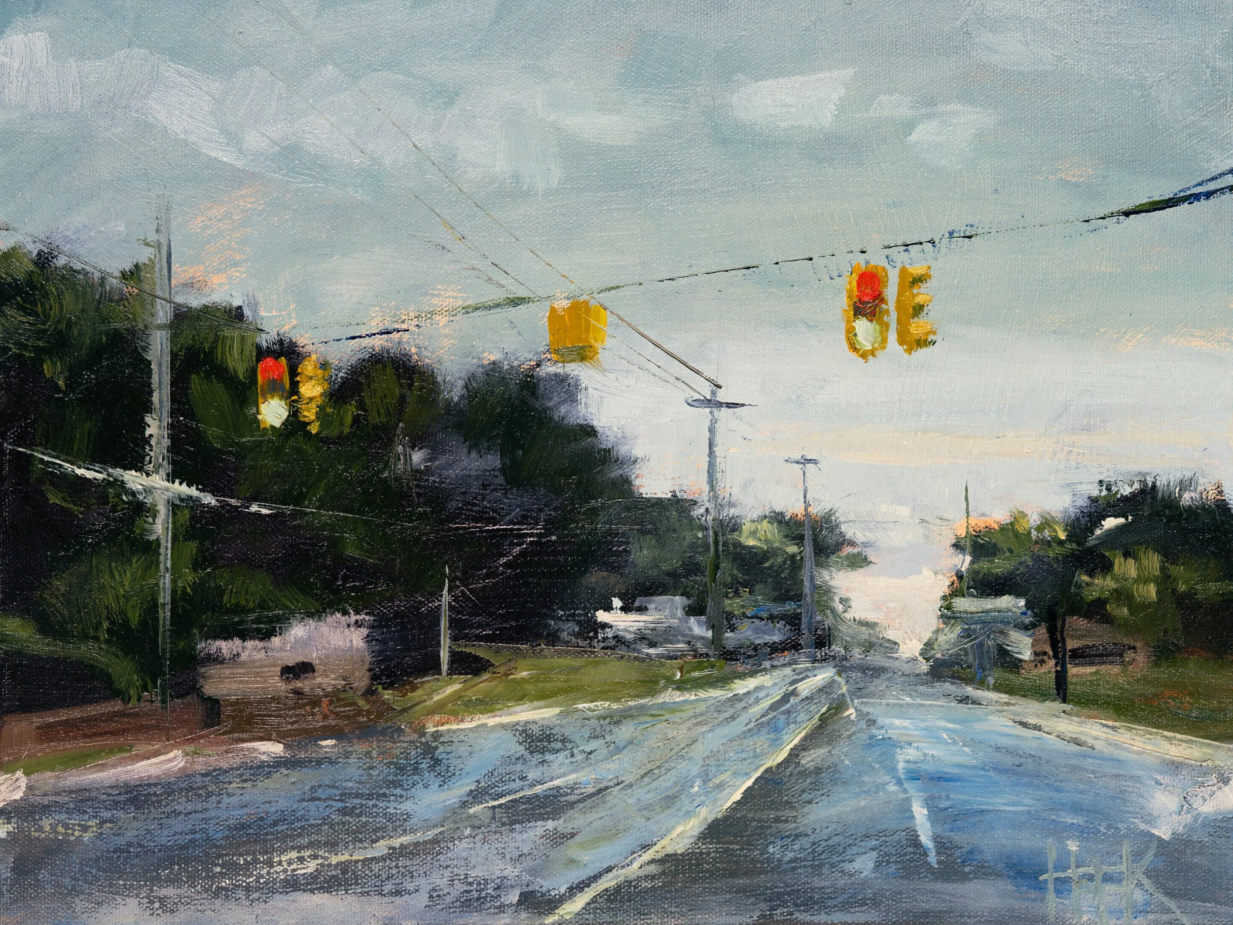 Wet Street Scene