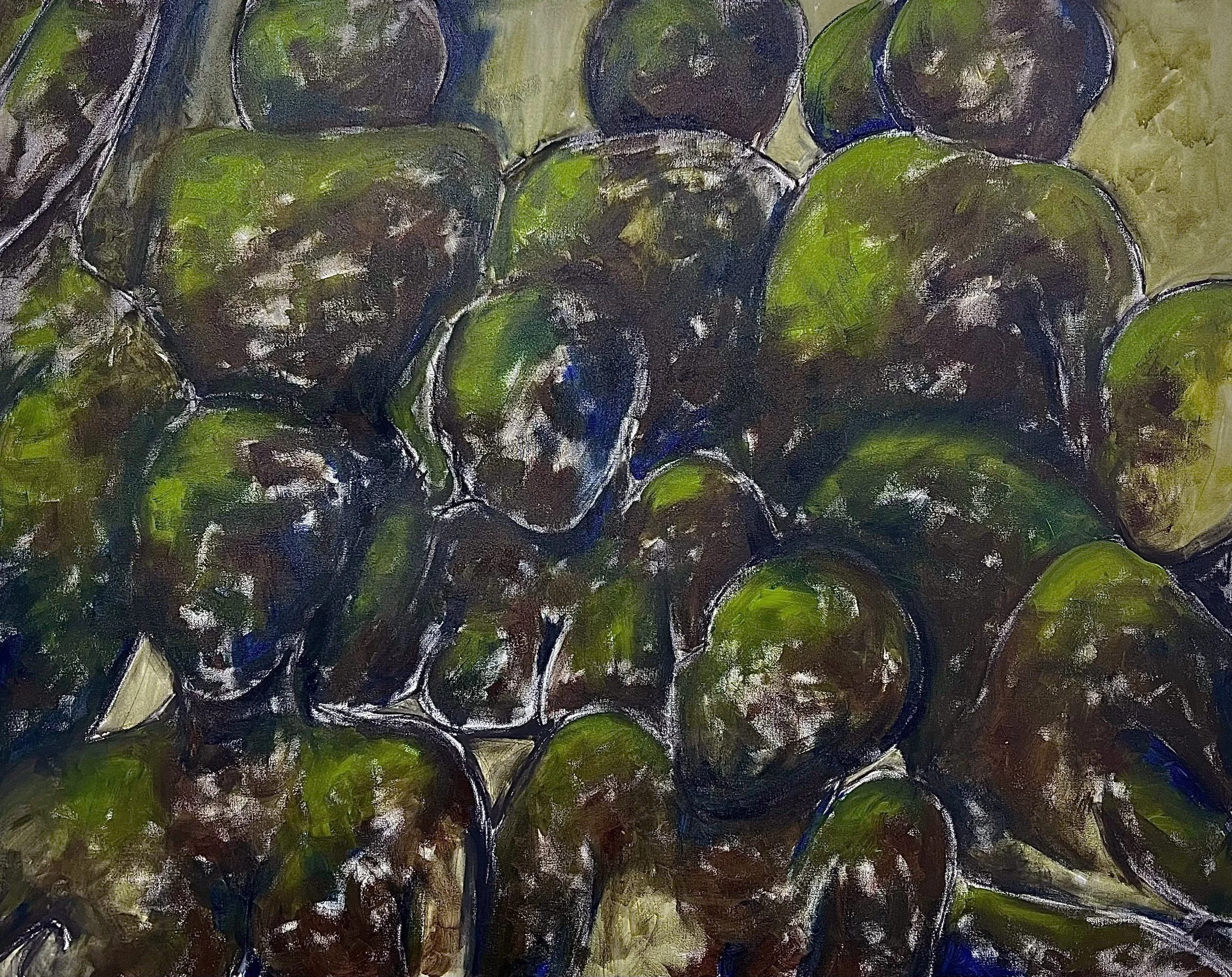 i'll text back i promise, 2023
100cm x 80cm
Oil, charcoal and solvent on canvas