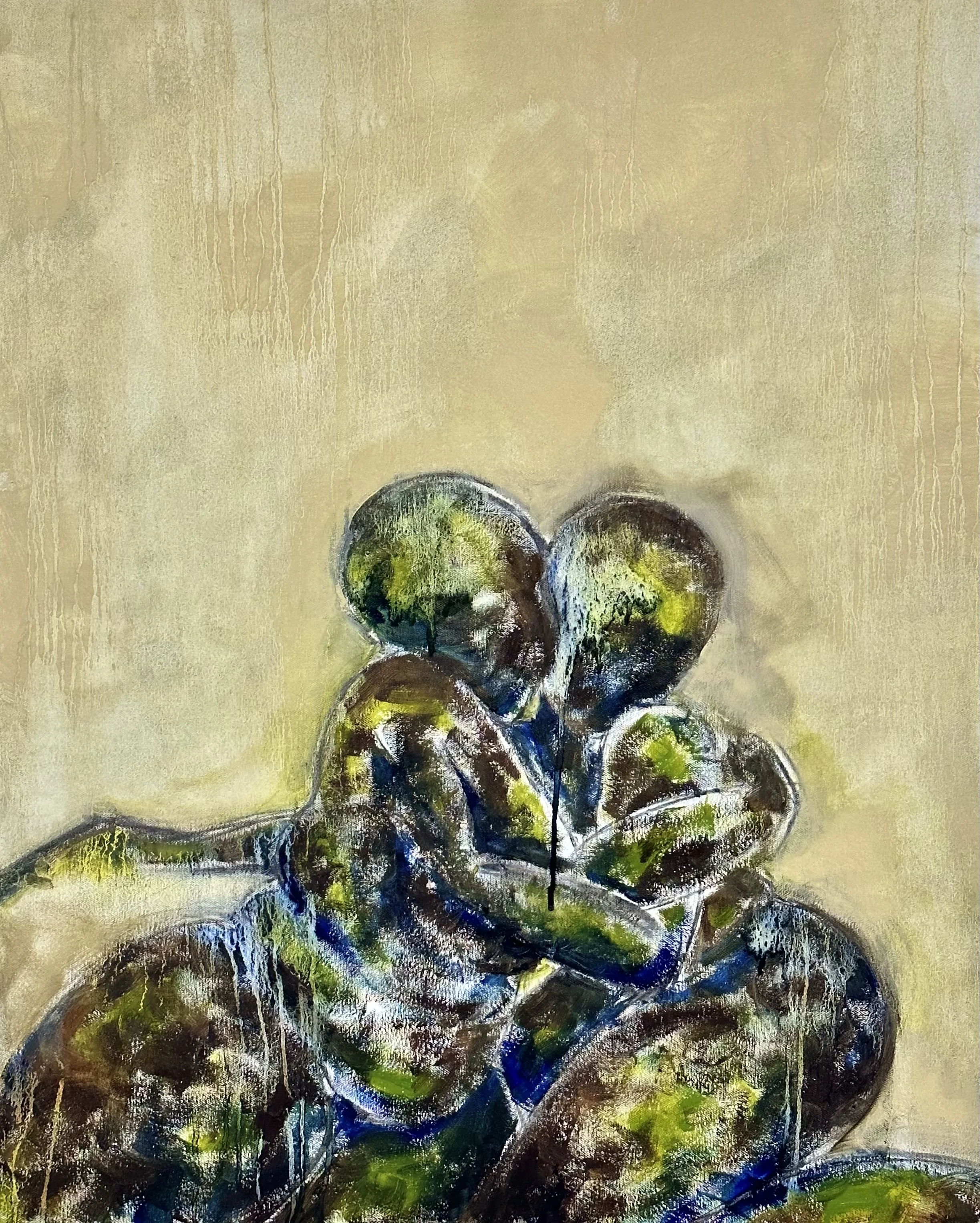 sunny days come for us (Zandile et moi), 2023
80cm x 100cm
Oil, graphite and solvent on canvas