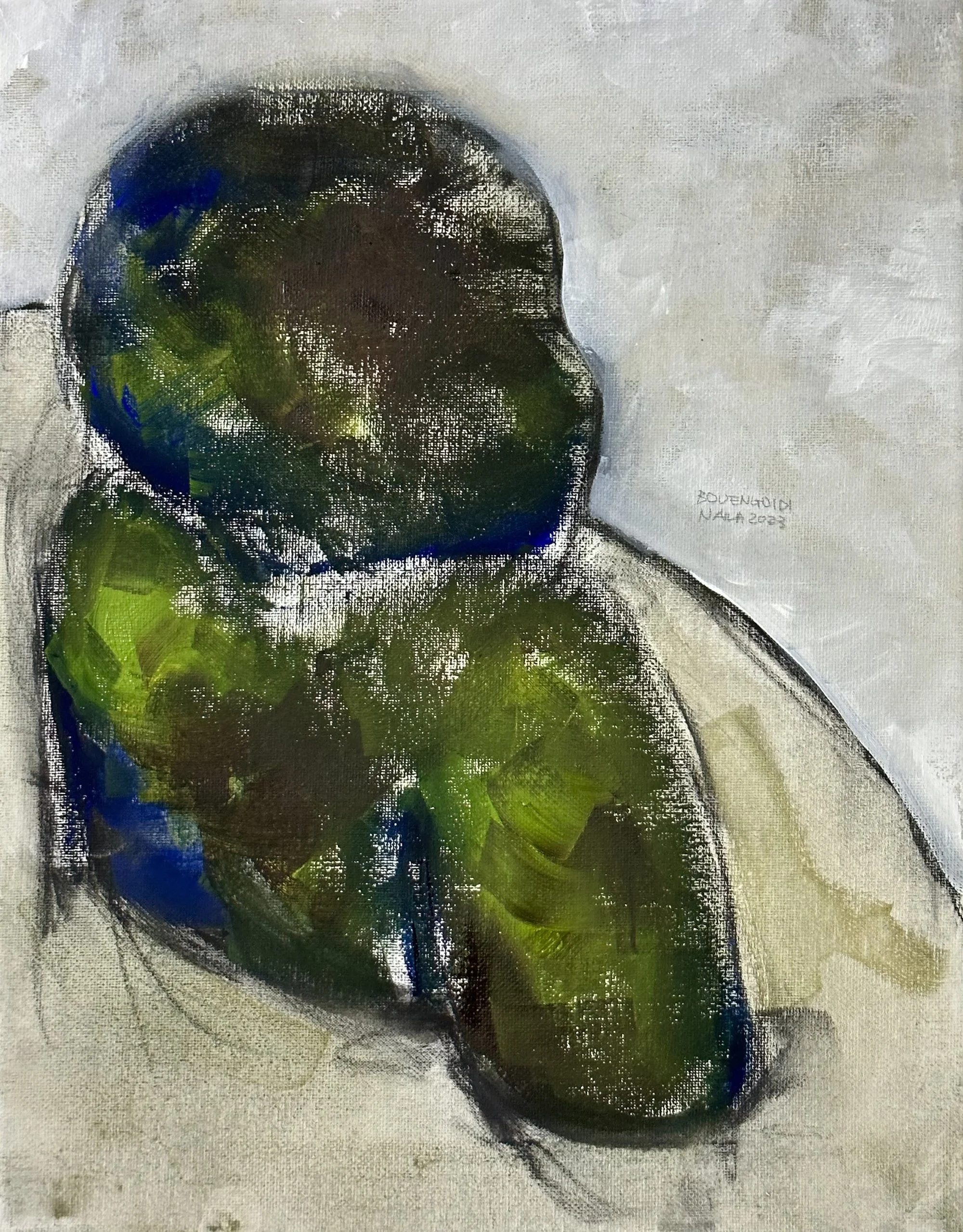 C.A.7, 2023
30cm x 40cm
Oil, charcoal and solvent on canvas