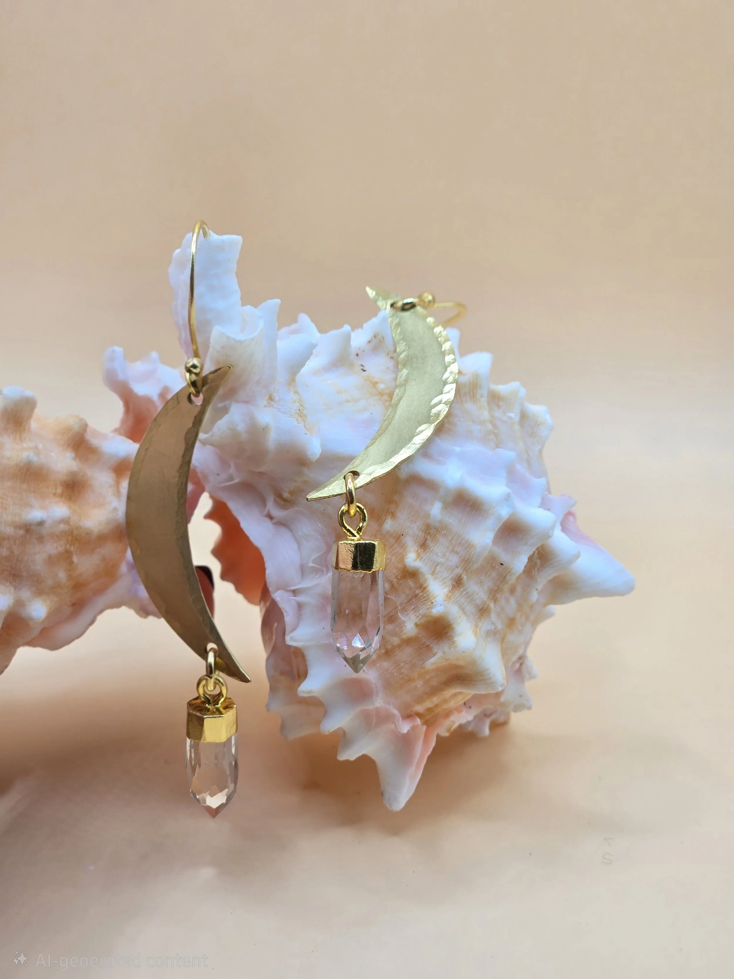 Hammered Moon Earrings