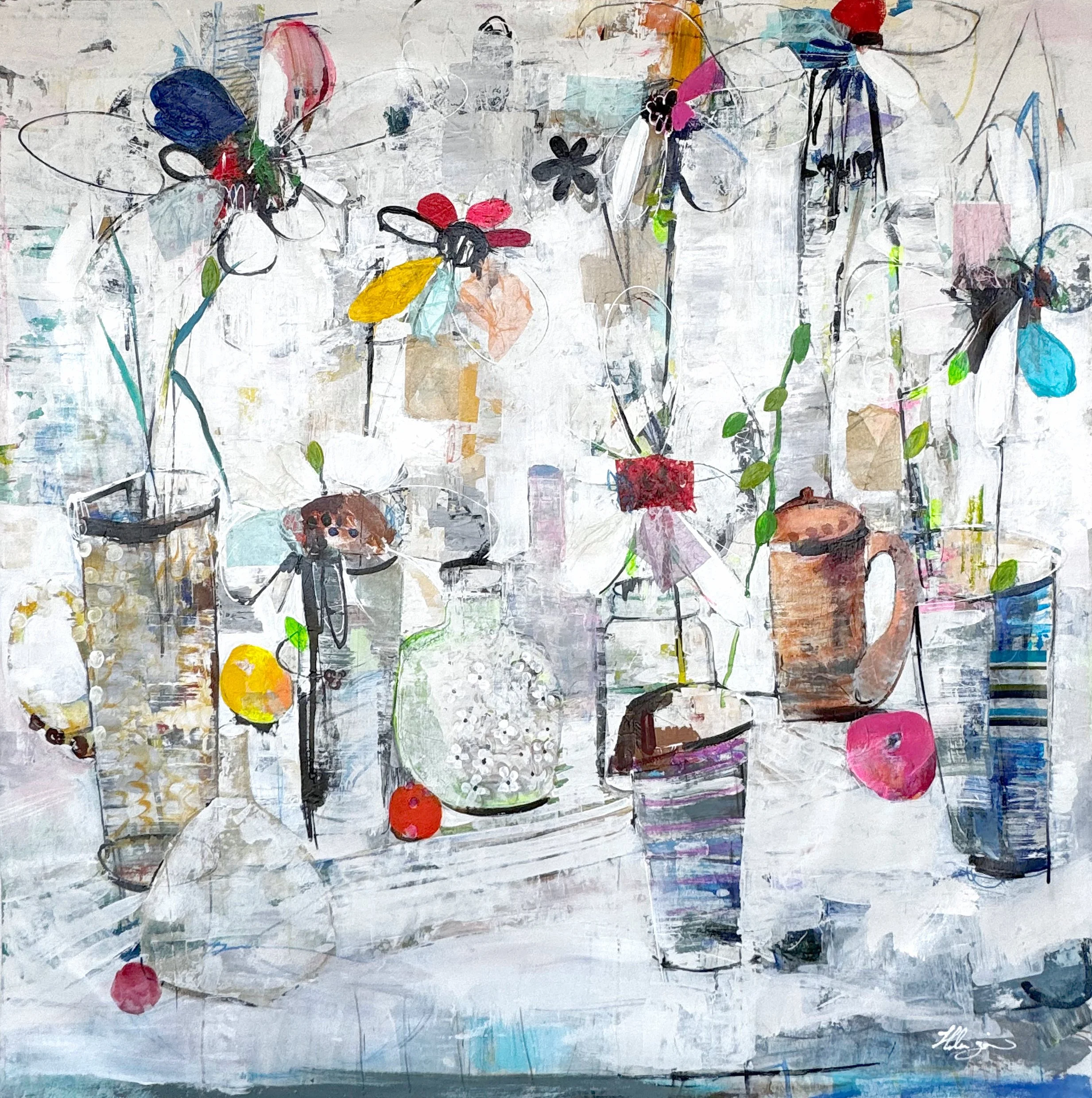 "Fluers Abstracto XXXVI" by Helen Zarin 50" x 50"