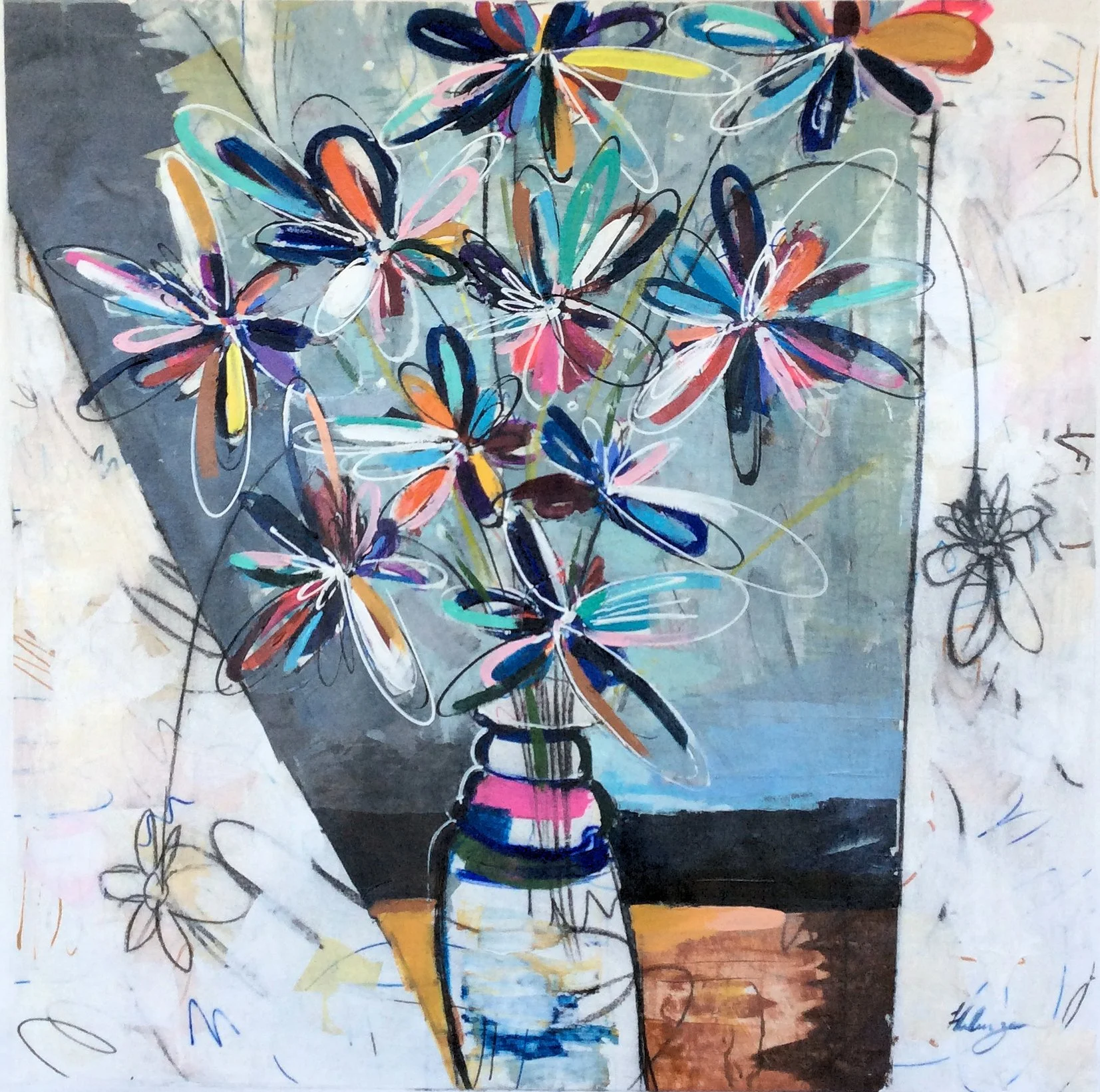 "Jardin" by Helen Zarin 40" x40"