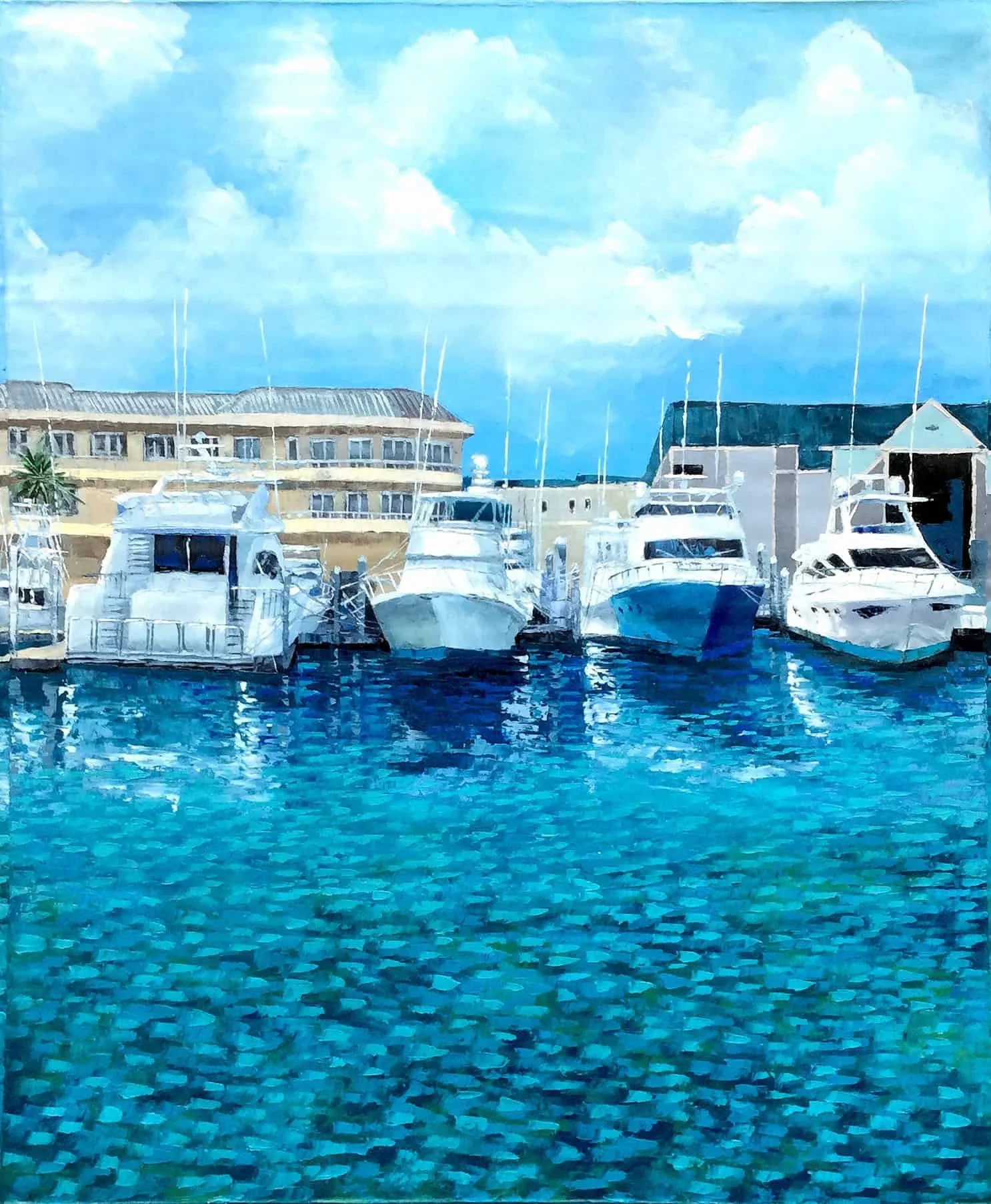 “Naples Marina Series” by Mauricio Garay, size 40" x 48"