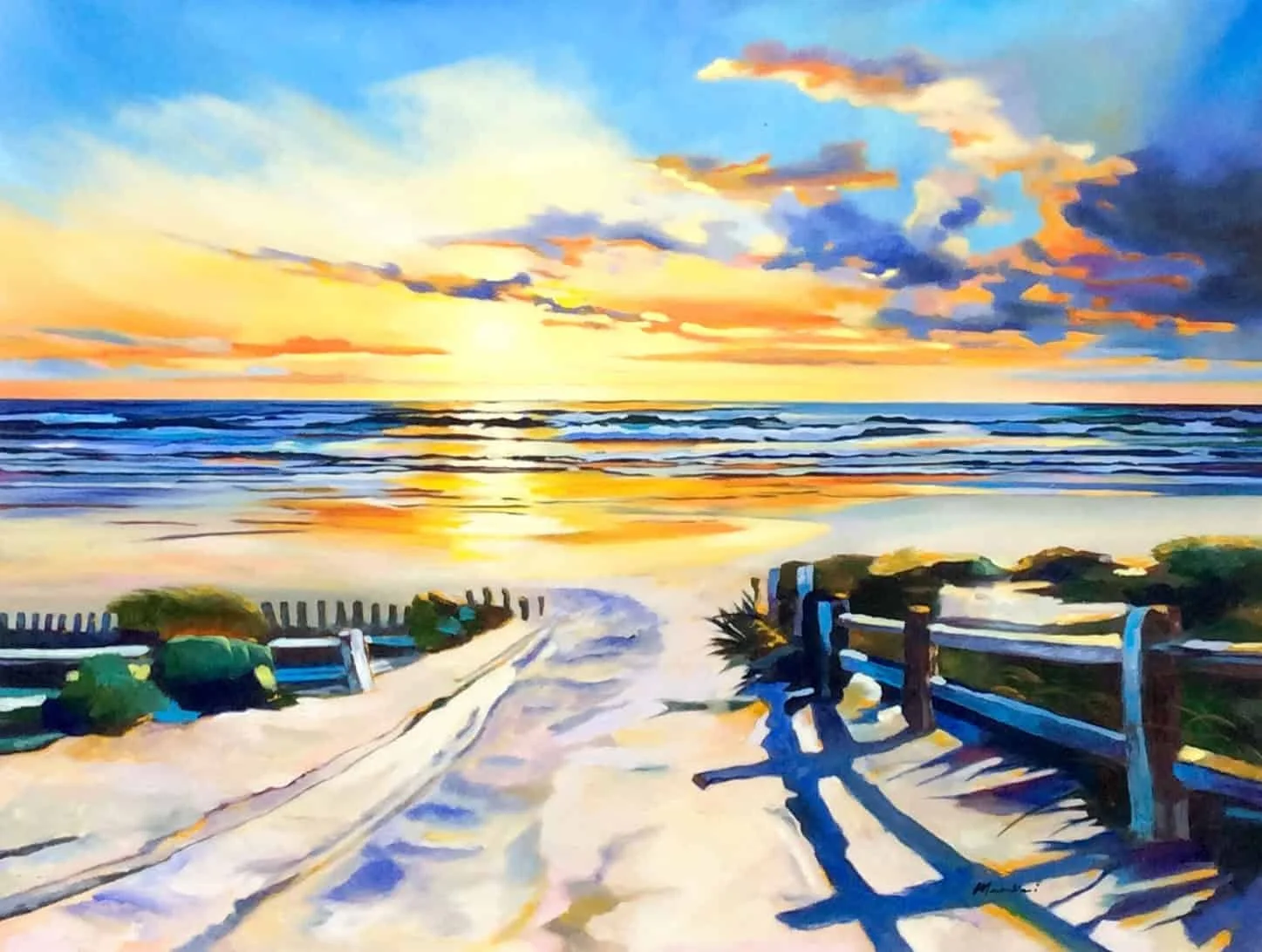 “Lightness of Sunset” by Mario Martin, size 40″ x 30″