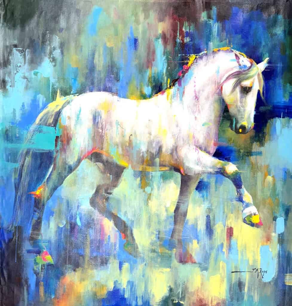 “Horse I” by Jose Manuel Reyes, Size 46″ x 46″