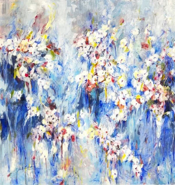 “Garden in Motion” by Torres, size 43″ x 43″