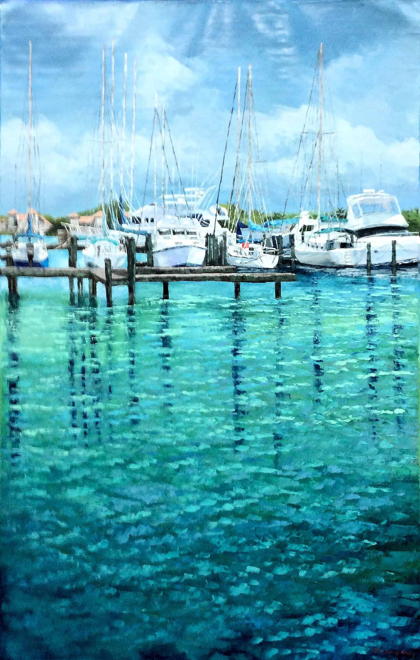 “Naples Marina Series” by Mauricio Garay, size 40" x 60"