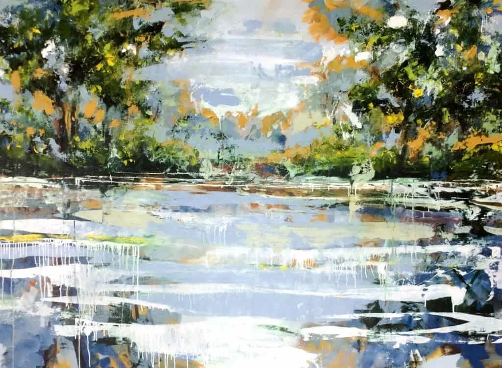 “Lake Shore” by Joshua Schicker, size 70" × 50″