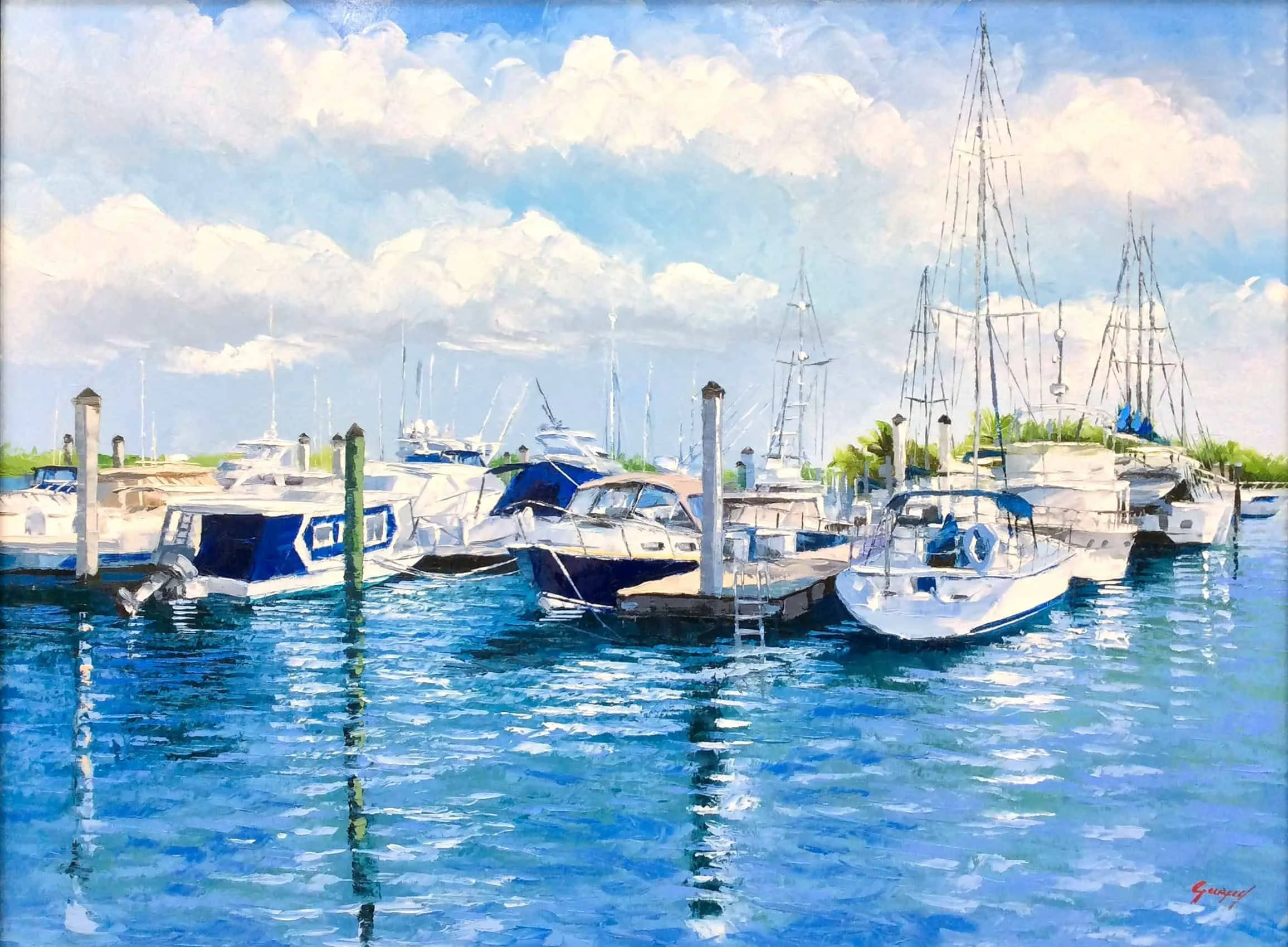 “Naples Marina Series” by Mauricio Garay, size 40" x 30"