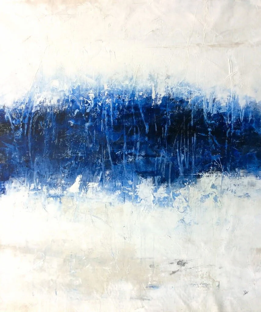 “Transmission and Regression II” by Joshua Schicker, size 50" x 60"