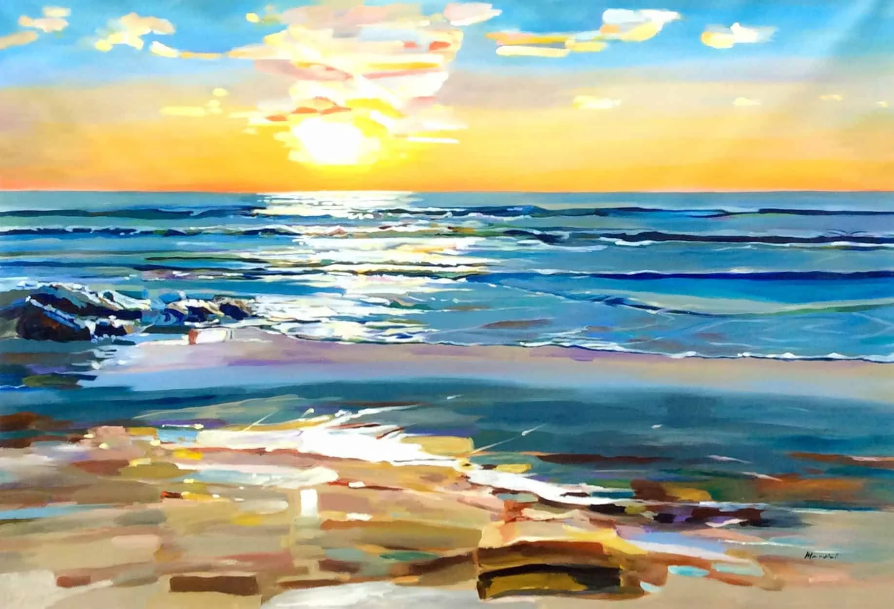 “Echoes” by Mario Martin, size 60″ x 40″