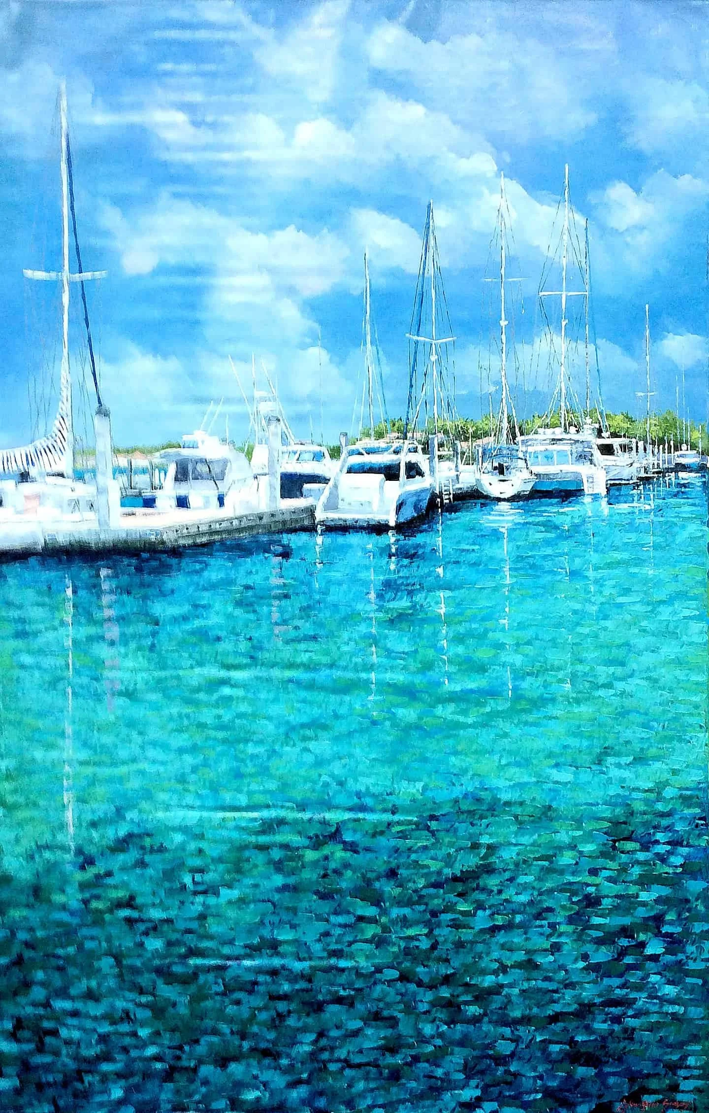 “Naples Marina Series” by Mauricio Garay, size 40" x 60"