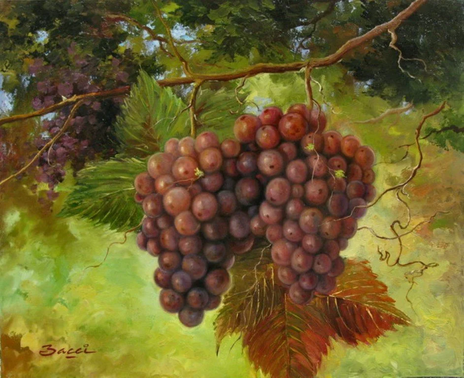 “Grapes” by Bacci, Size 20″ x 16″