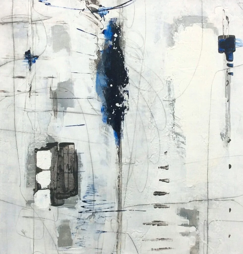 “Pen Dabble l” by Joshua Schicker, size 30" × 30″