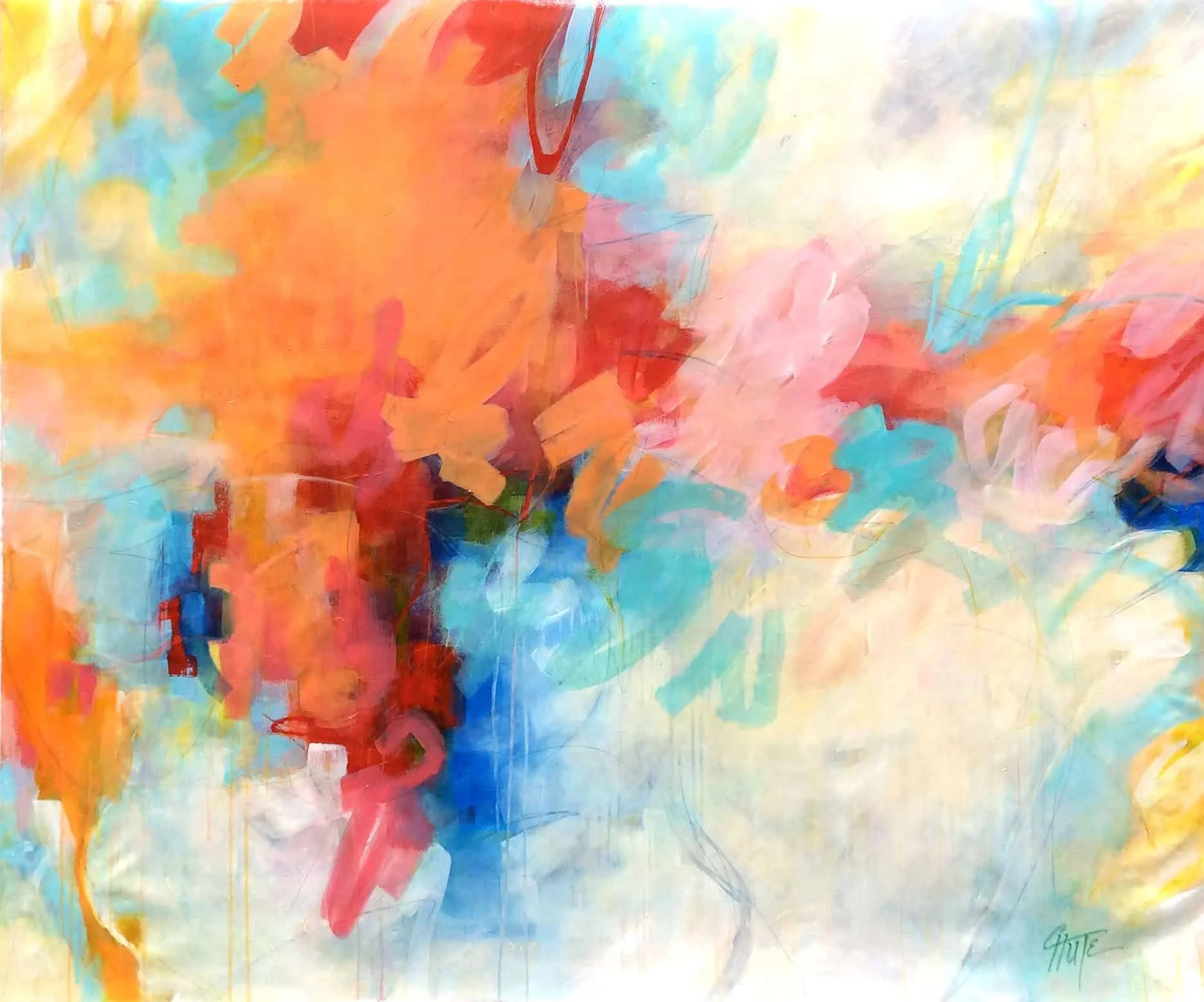 “Vibrant Summer” by Patricia Chute, size 60" × 47"