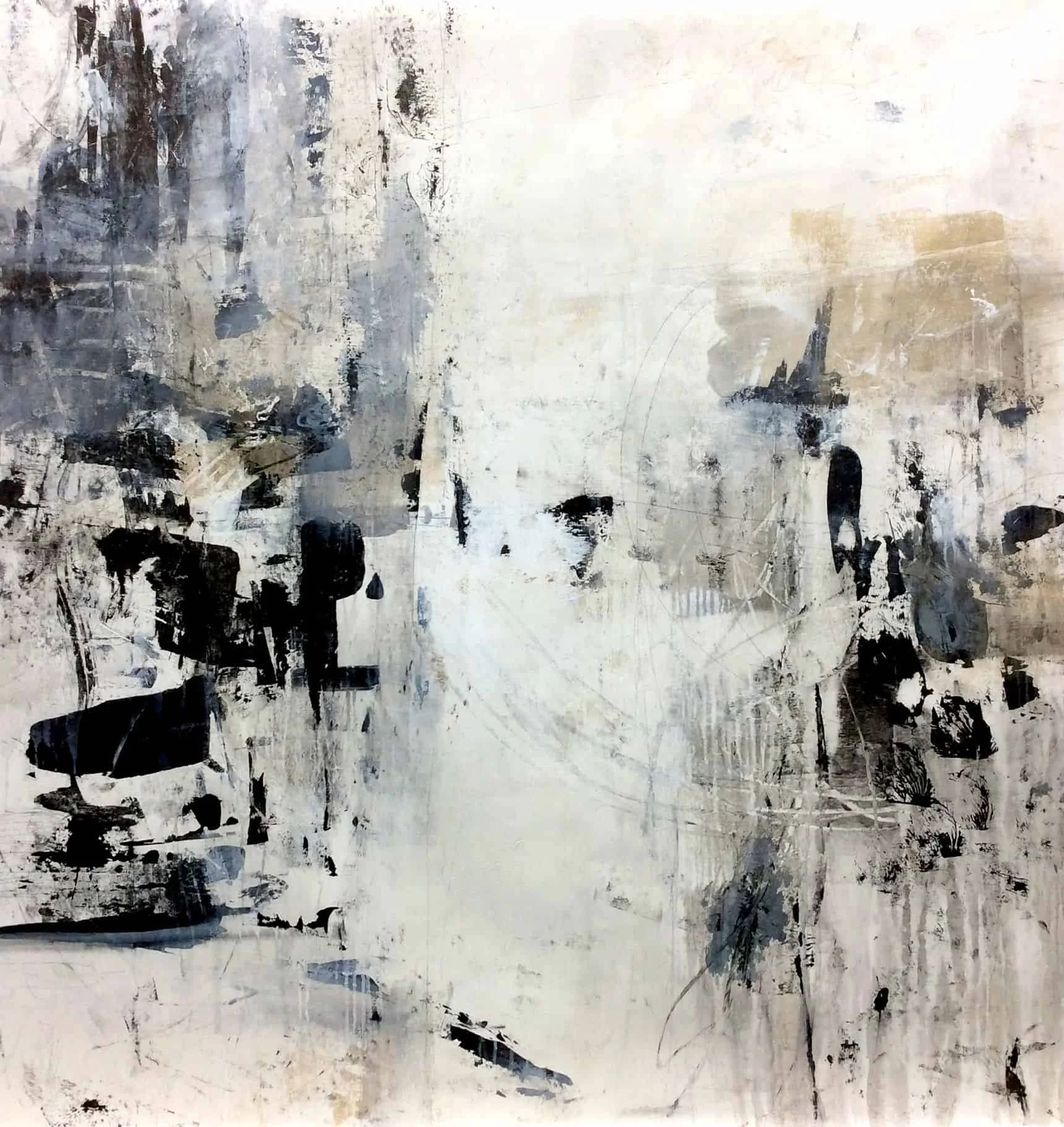 “Time and Space Begins” by Jodi Maas, size 60" × 60″