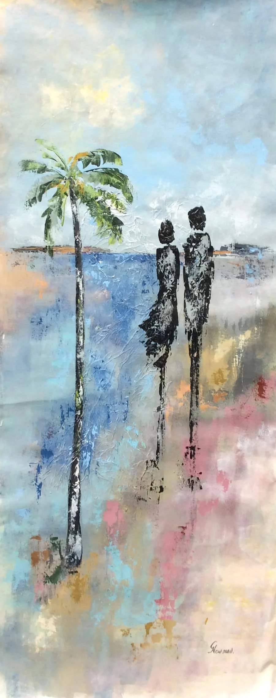 “Harmony of Nature” by Gudrun Newman, size 22" × 56″