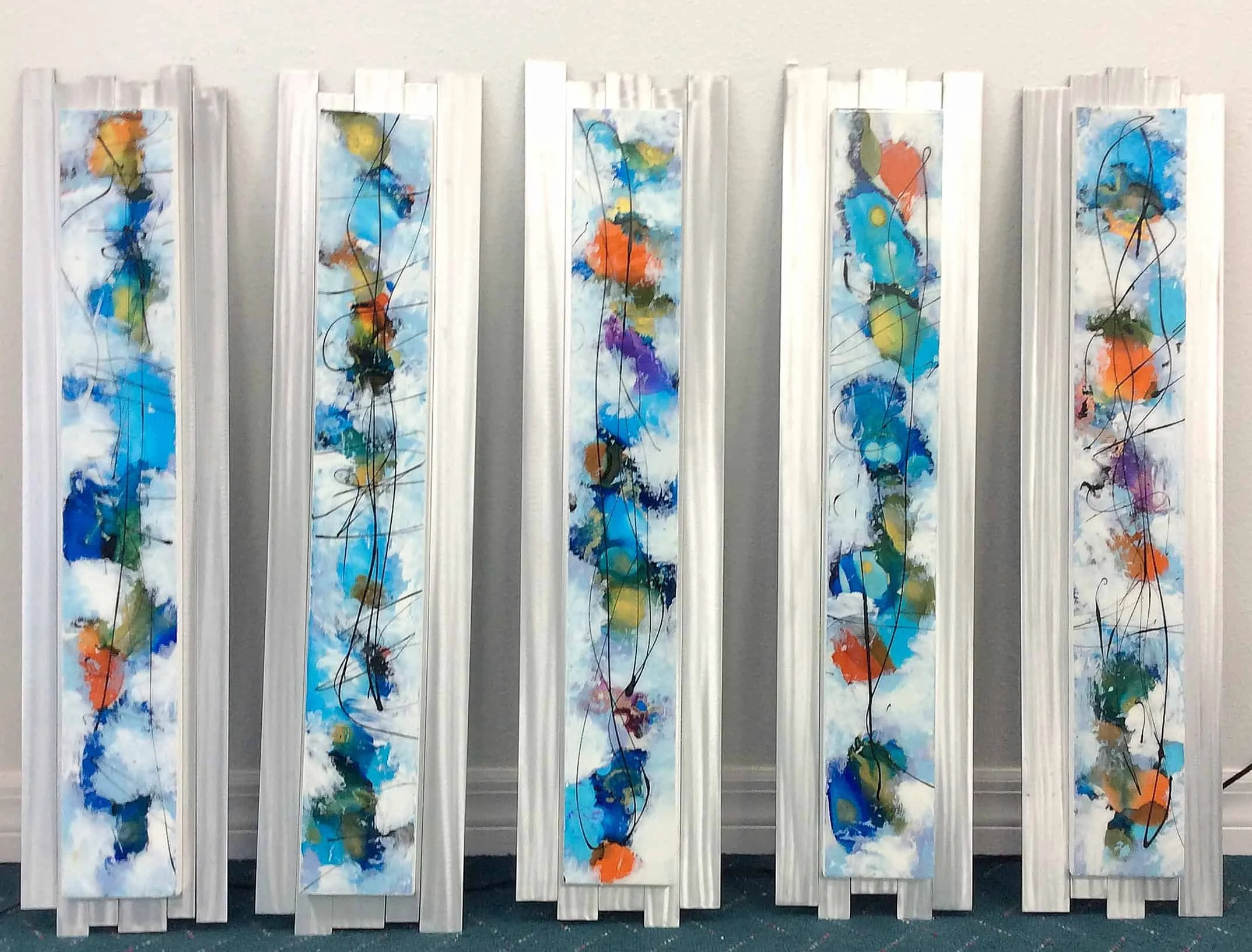 "Fences" by Klieber, Set of 5 panels