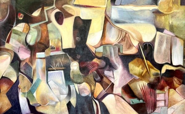 “Earth Toned Contemporary” by Jaime Hernandez, Size 96″ x 60″