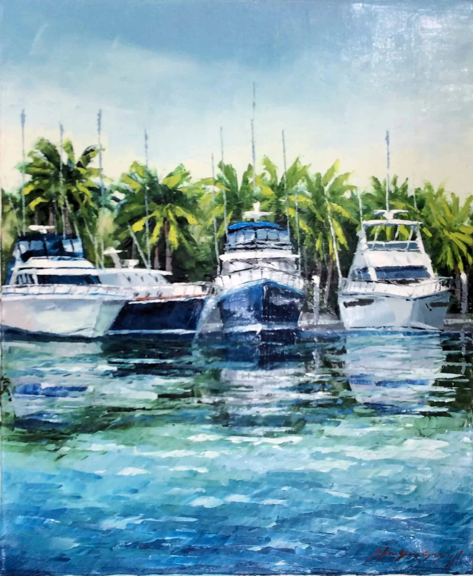 “Naples Marina Series” by Mauricio Garay, size 16" x 20"