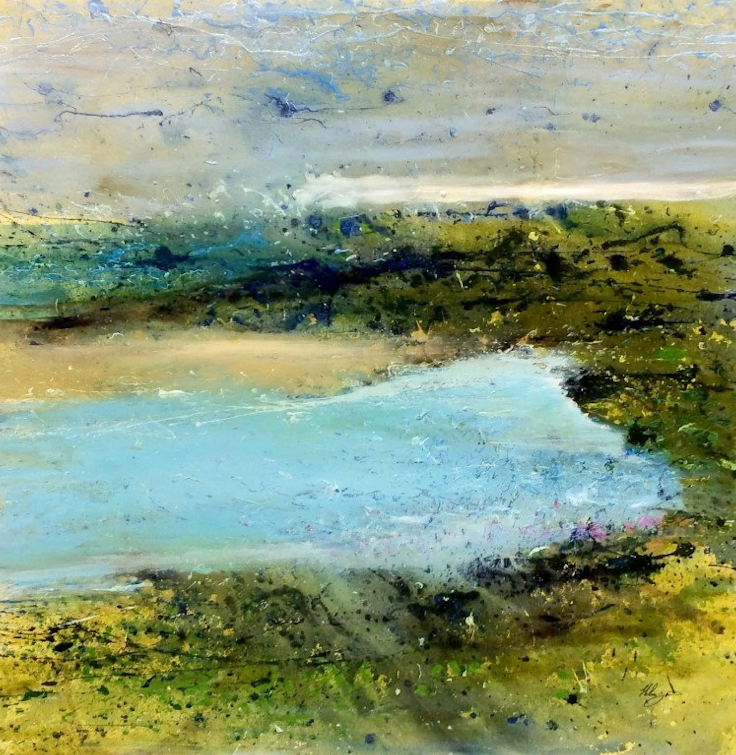"Day at the Lake" by Helen Zarin 50" x 50"